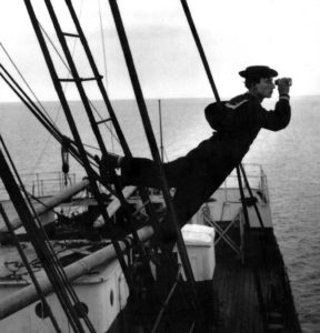 Buster Keaton sur un bateau